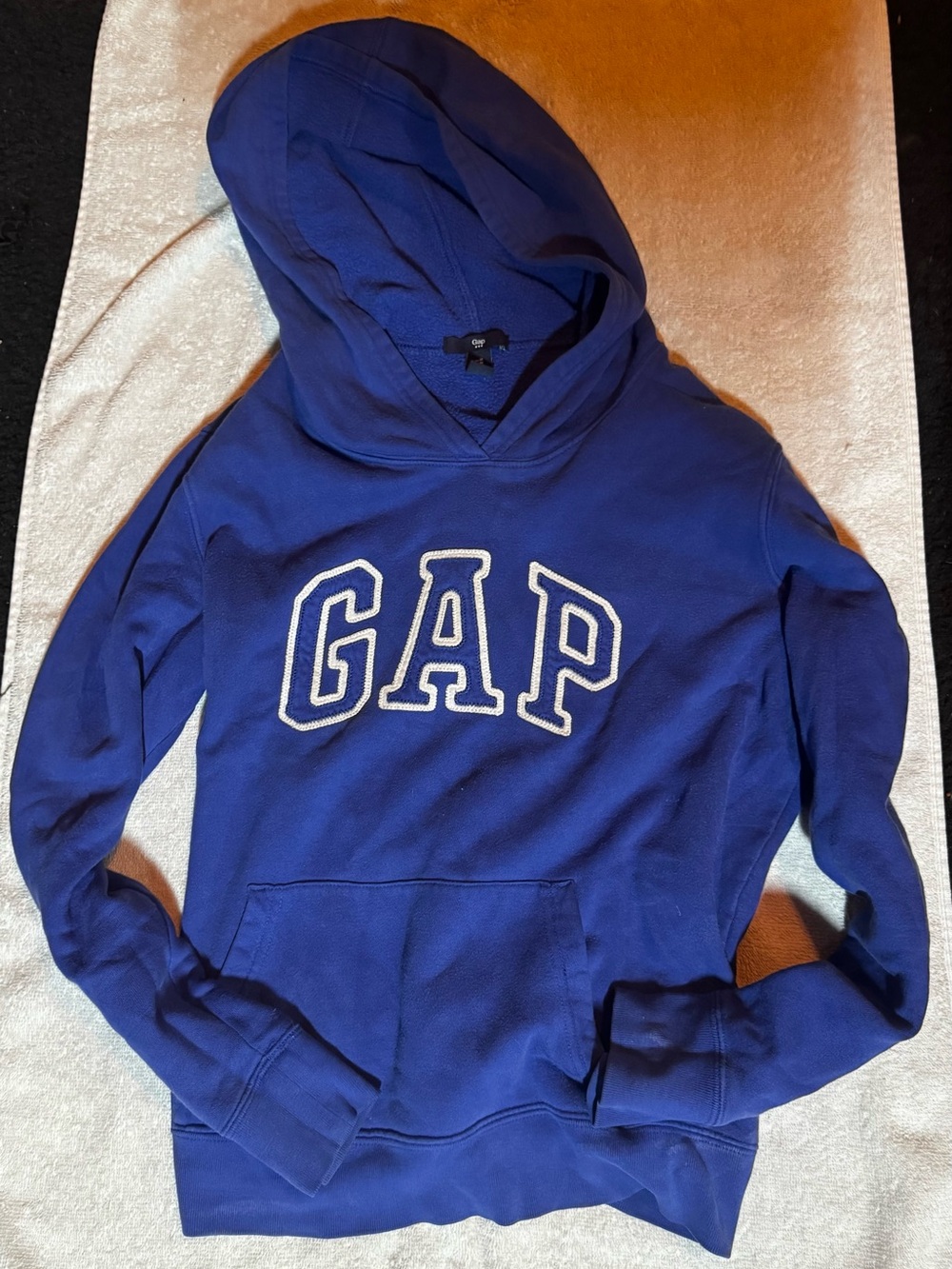 GAP Royal Blue Pullover Hoodie with White Logo